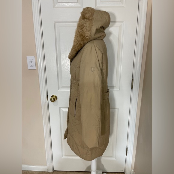 Larry Levine Down-Filled Coat with Faux Fur-Trimmed Hood - Picture 5 of 14